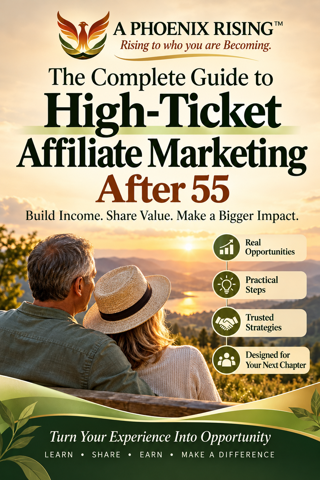 New approved high-resolution A Phoenix Rising High-Ticket Affiliate Marketing After 55 guide cover